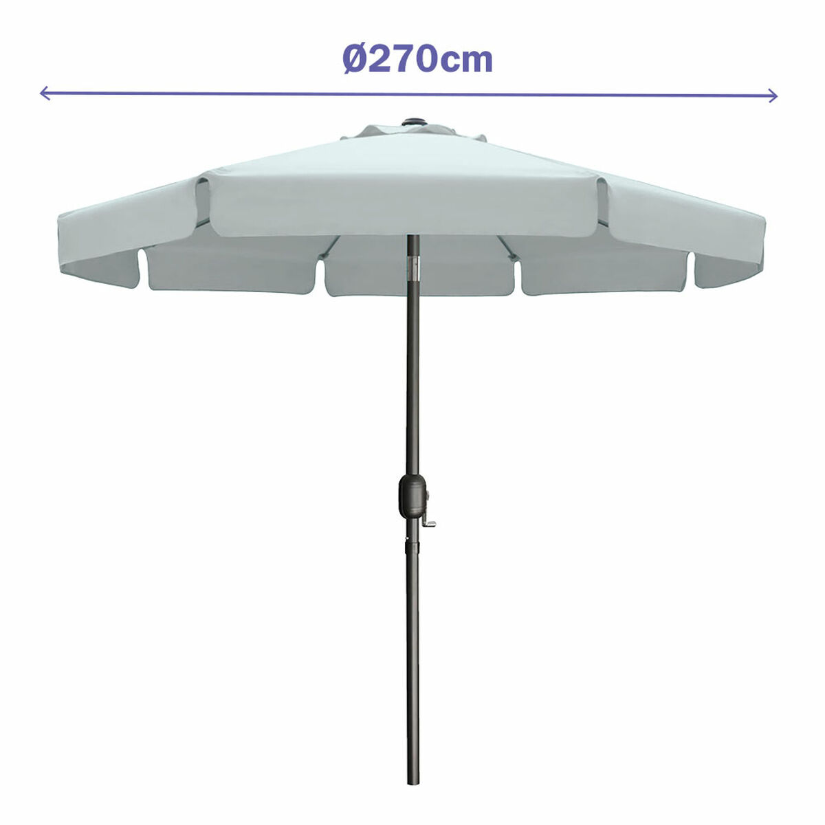 Saulessargs Marbueno Bijela Ø 270 cm